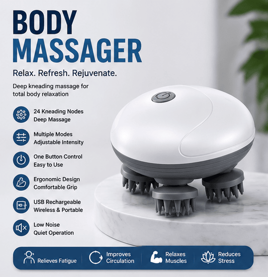 Electric Body Massager – Rechargeable Deep Tissue Relaxation Device