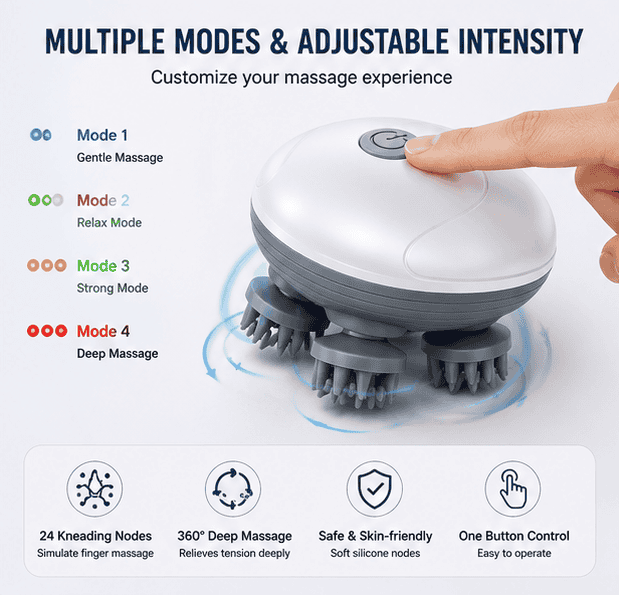 Electric Body Massager – Rechargeable Deep Tissue Relaxation Device