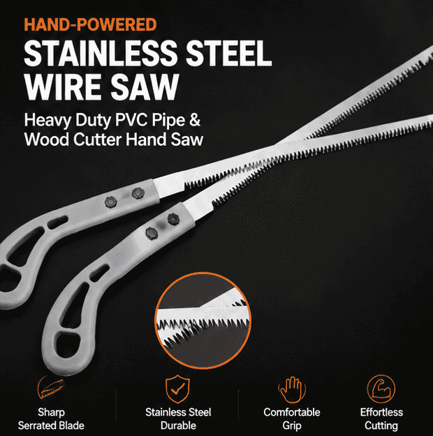 Portable Garden Hand Saw – Stainless Steel Wire Cutter Tool