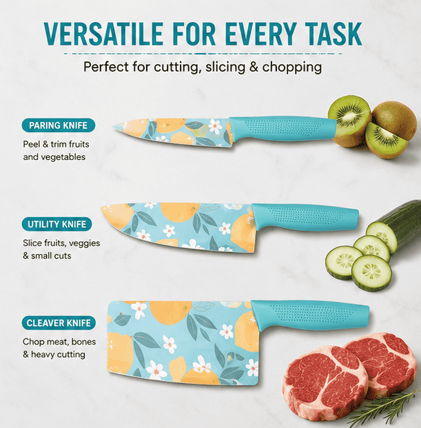 Stainless Steel Professional Kitchen Knife Set