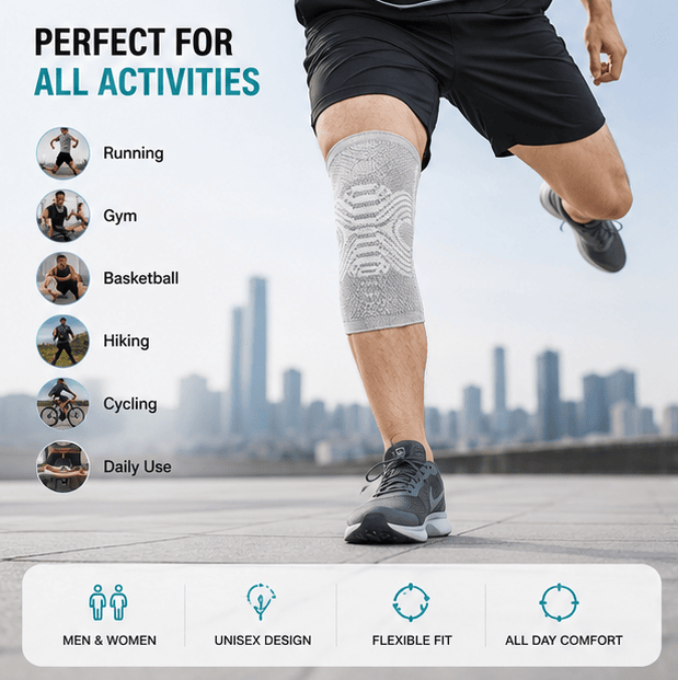 Premium Bamboo Yarn Knee Compression Sleeve