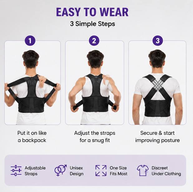 Perfect Posture Shoulder & Back Support Belt