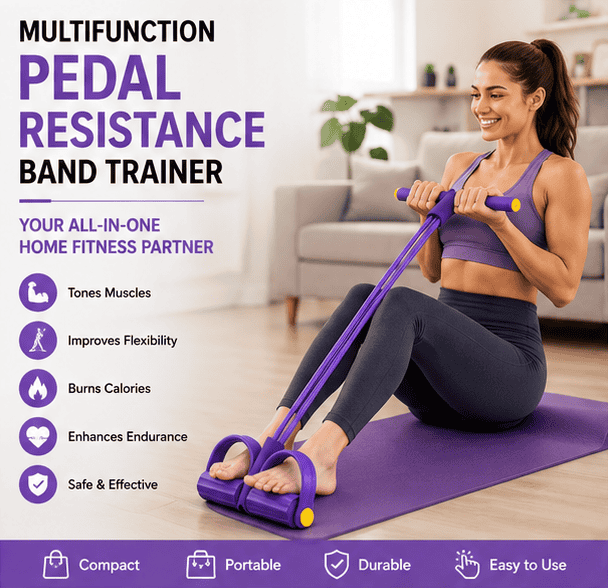 Multifunction Pedal Resistance Band Trainer